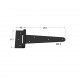 T-TYPE HINGE 200 / BLACK T-TYPE HINGES
